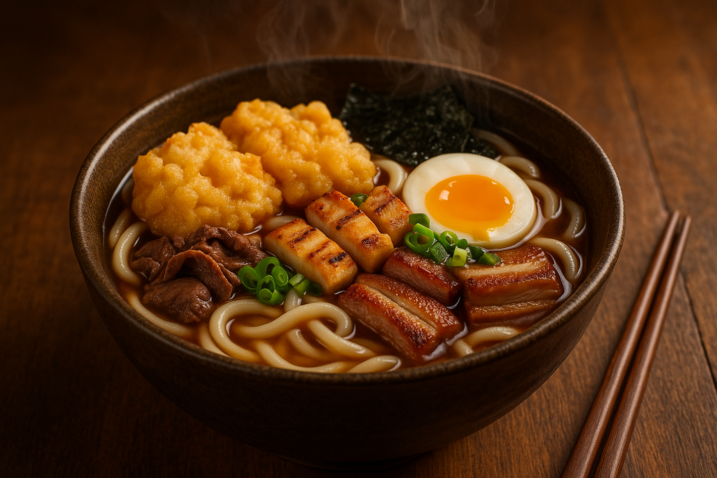 Nongshim Tempura udon noodles delicious with meats that go with it