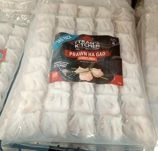 TRAN'S KITCHEN PRAWN HA GAO DUMPLINGS 1KG