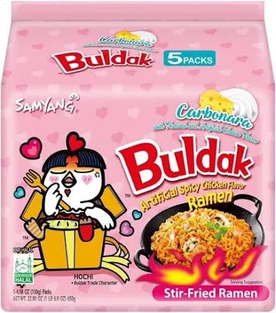 Samyang Buldak Hot Chicken Ramen Carbonara 5 PACK