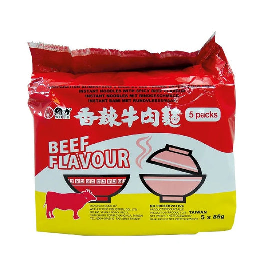 Wei Lih Beef Flavour Noodles 5pk x 85g