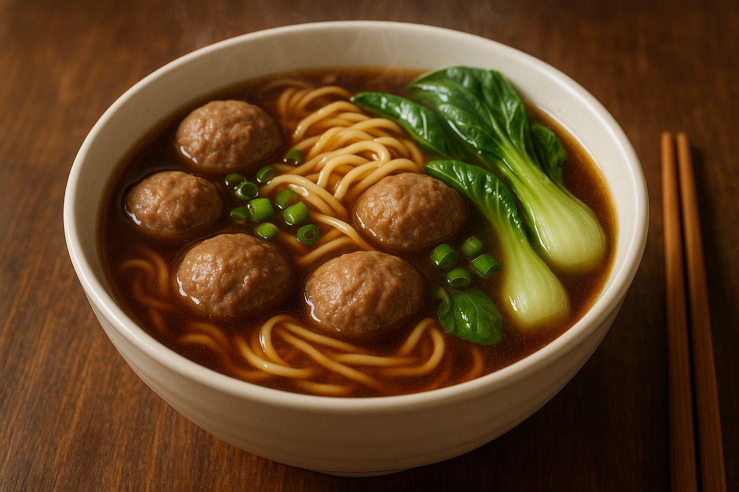 beef balls in beef noodle soup
