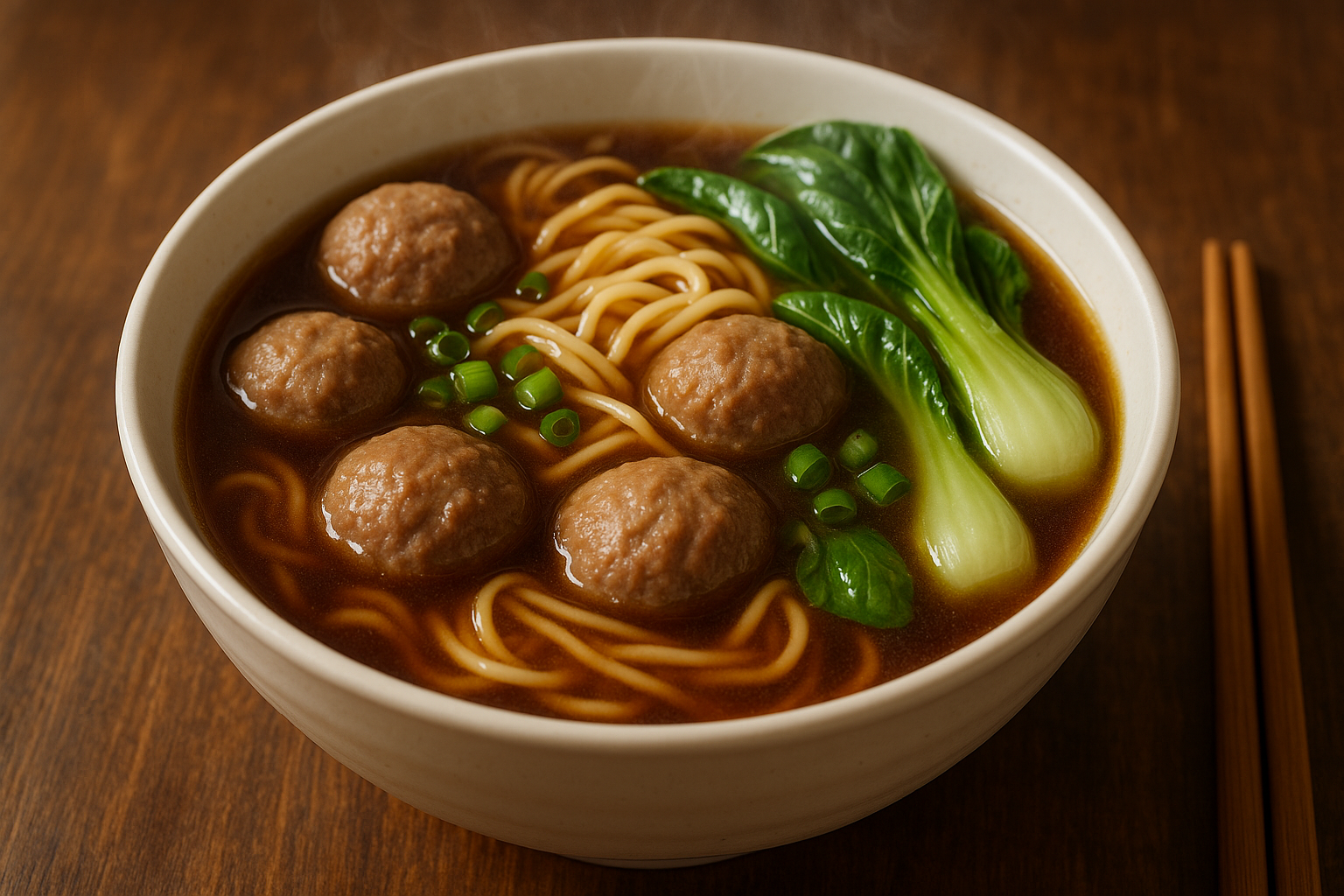 beef balls in beef noodle soup